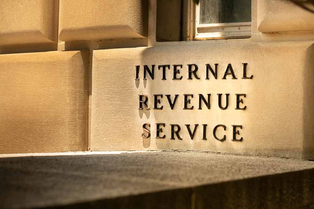 Internal Revenue Service building sign