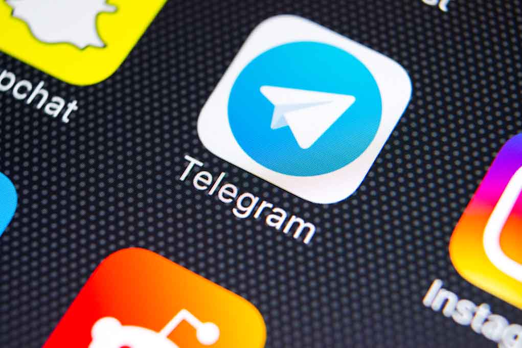Telegram app icon on a smartphone screen