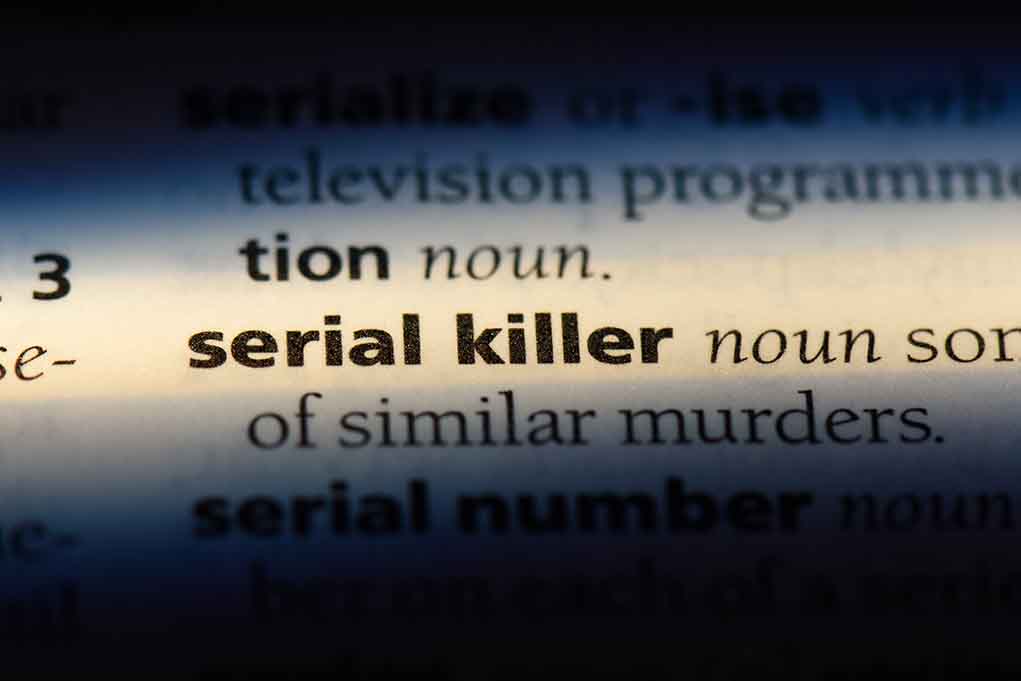 Dictionary entry for serial killer definition highlighted