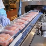 Unexpected Recall Sparks Concern Over Popular Sausage and Meat Products Packaged chicken breasts on a factory conveyor belt