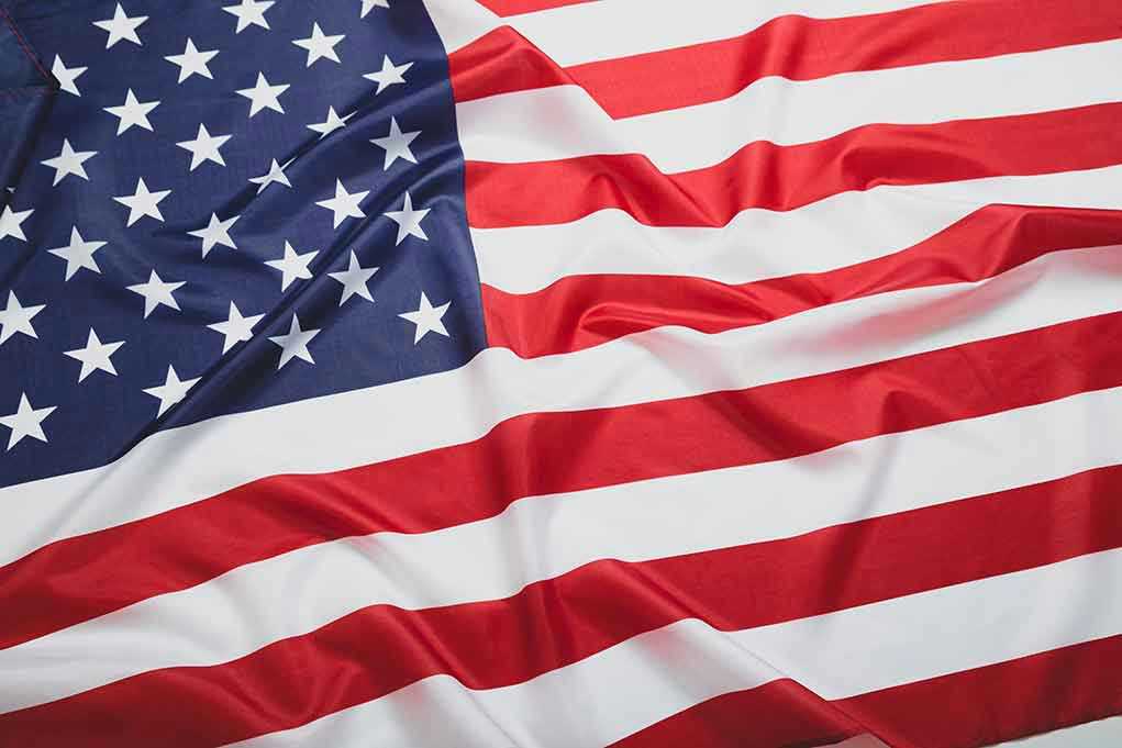 American flag with stars and stripes
