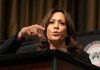 Kamala Comeback? 2028 Plot Shakes Up DC Person speaking passionately at a podium.