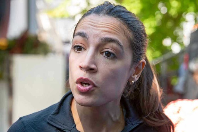 2037786875 Woman speaking with a concerned expression outdoors.