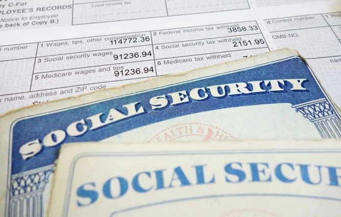 Social security cards on top of tax documents