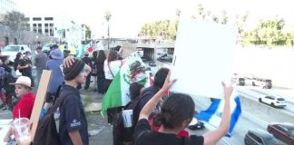 Footage of anti-ICE 'Shut it Down' protest in Los Angeles