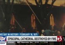 This Day in History: Massive church fire in Burlington