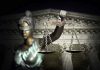 SPLC Scandal: Secret Payments EXPOSED! Blindfolded Lady Justice with scales, Supreme Court background.