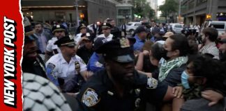 Hezbollah Flags Wave Amid NY Synagogue Chaos Hateful Anti-Israel Mob Descends on Historic NYC Synagogue, Clashes With Cops In Rowdy Protest