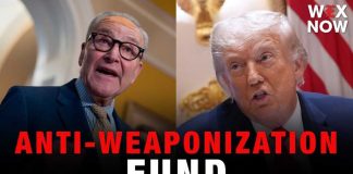 Chuck Schumer promises litany of actions to halt Trump’s anti-weaponization fund