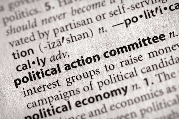 shutterstock_8252998 Close-up of a dictionary entry for political action committee