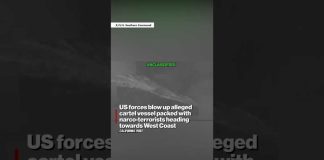 US forces blow up alleged cartel vessel packed with narco-terrorists heading towards West Coast