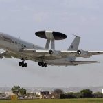 NATO’s Ghost Jet Jams The Baltics NATO AWACS aircraft taking off from an airfield