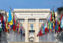 Argentina’s President Says the UN Has One Huge Problem United Nations building with numerous national flags outside.