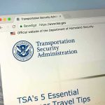 Private Screeners Take Over TSA Checkpoints Transportation Security Administration website on a computer screen