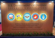 F35 Parts Take a Detour Nobody Wanted U.S. Department of Defense display wall with service seals