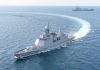 Blockade Or Bust: 100 Ships Rerouted naval warship making a sharp turn at sea