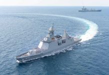 Blockade Or Bust: 100 Ships Rerouted naval warship making a sharp turn at sea