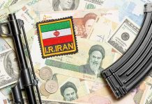 Oil Dollars Strangled, Iran’s Economy On Life Support Iran patch on mixed currency with rifle parts