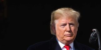 Trump Denies Stunning China Weapons Claim Donald Trump at a podium with a microphone