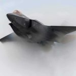 U.S. Approves $24B F-35 Sale to Saudi Arabia Stealth fighter jet piercing a vapor cloud