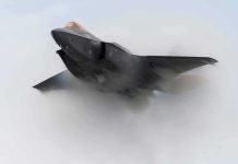 U.S. Approves $24B F-35 Sale to Saudi Arabia Stealth fighter jet piercing a vapor cloud