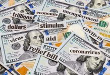 Trump’s Real Fight: Stopping China’s De-Dollarization Push Hundred-dollar bills with cutout words about stimulus and economy