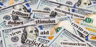Trump’s Real Fight: Stopping China’s De-Dollarization Push Hundred-dollar bills with cutout words about stimulus and economy