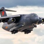 China’s Engine Breakthrough Changes Everything Military transport aircraft with four engines landing