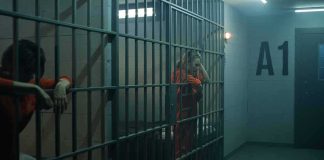 Whistleblower Photos: ICE Detainees Extreme Overcrowding, Overflowing Toilets prison cell with inmates in orange jumpsuits behind bars