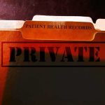 file folders labeled for patient health records marked private