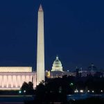 Engineers Blame Botch, Not Blades Washington Monument with Capitol and Lincoln Memorial at night