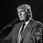 U.S. Ally Gets an Unwelcome Surprise From Trump Donald Trump speaking at a microphone in a black-and-white photo