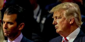 Republican Senator Turns Scrutiny on Trump’s FAMILY Donald Trump and Donald Trump Jr. standing side by side at an event