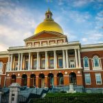 Justice Gridlock Exposed —Republican Governor Revolts Massachusetts State House with golden dome and columns
