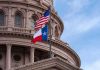 Democrat Candidate VANISHED for 12 Days Texas and U.S. flags in front of a capitol building dome