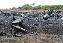 Mamdani’s Wife’s Olive Oil Bottles Feature Terrorist HIJACKER Airplane crash debris scattered across a burned field