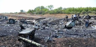 Mamdani’s Wife’s Olive Oil Bottles Feature Terrorist HIJACKER Airplane crash debris scattered across a burned field