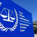 Rubio Hits International Criminal Court With SANCTIONS International Criminal Court sign with scales emblem outside modern building