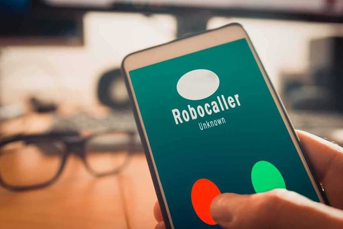 shutterstock_1442171024 smartphone showing an incoming robocall screen
