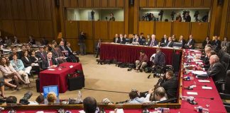 Slotkin Plays the VICTIM Over Her Own Warning Patrick Leahy and Samuel Alito at a Senate hearing with committee and press present