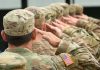 Trump’s Final Word on Fort Hood Execution LIVESTREAM Soldiers in camouflage uniforms saluting in formation