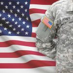 Army soldier defending USA