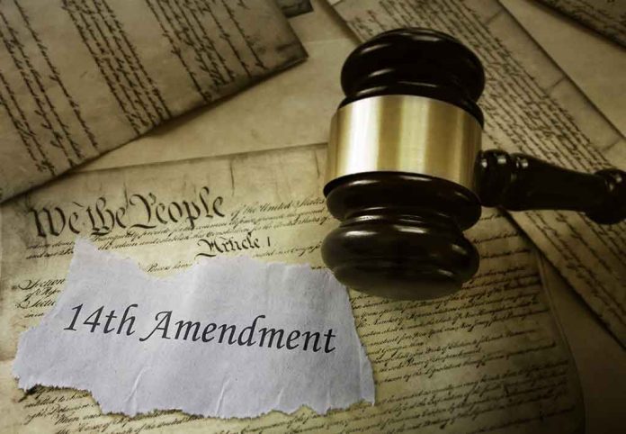 1087824167 featured image Gavel and Constitution with 14th Amendment paper