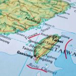 Map showing Taiwan