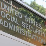 United States Social Security Administration building exterior reflection