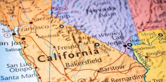 Map of California and surrounding states