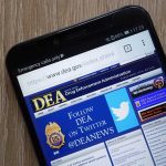 DEA website open on smartphone screen