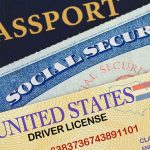 Passport social security card and driver's license