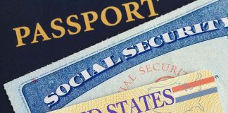 Passport social security card and driver's license