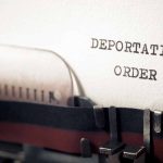 Typewriter with deportation order